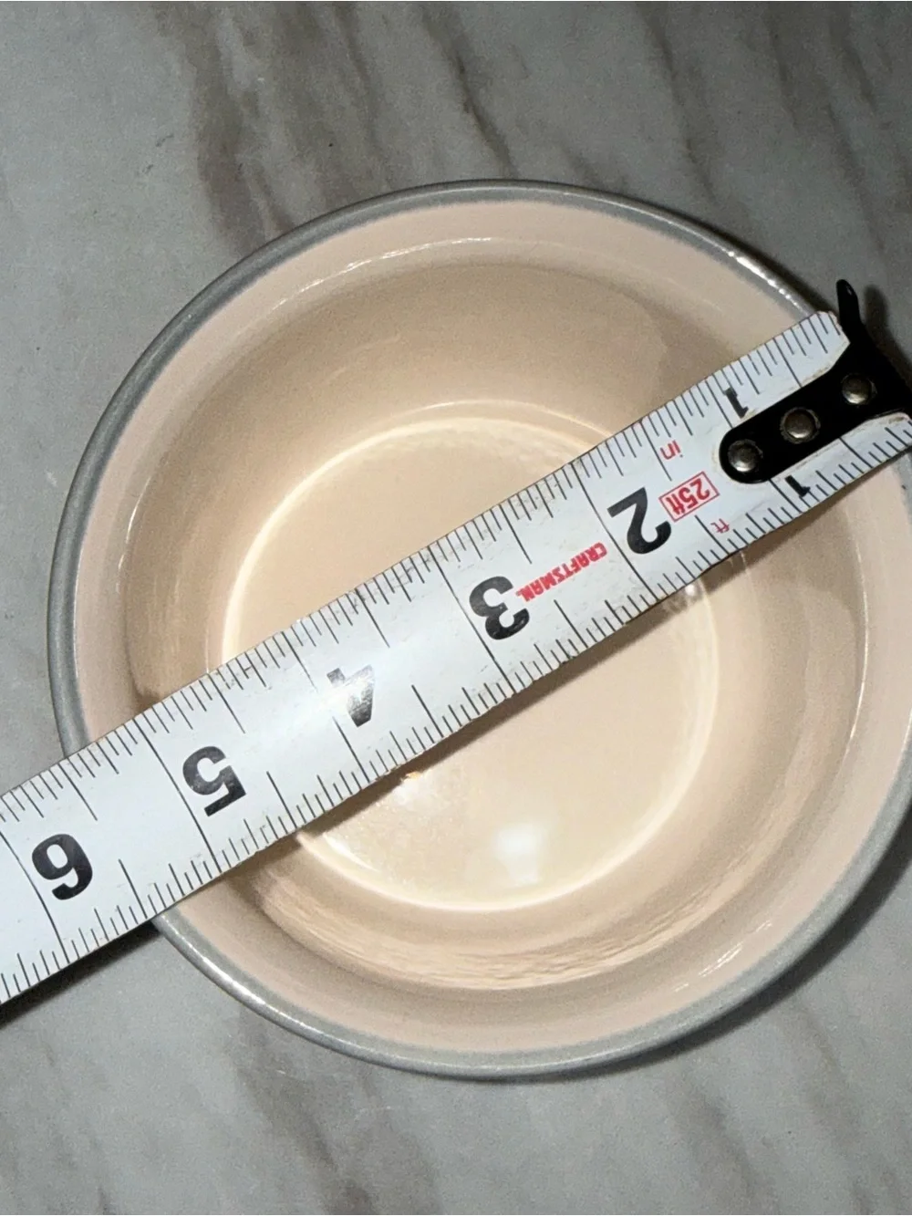 Pfaltzgraff Stoneware 431 Band Stripe Bowl Beige Gray Pink 6